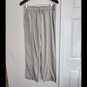 Abercrombie Junior Kid's Girls Linen Blend Trousers Pants Tan Size  17/18 L